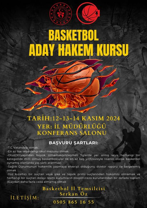 BASKETBOL ADAY HAKEM KURSU AÇILACAKTIR