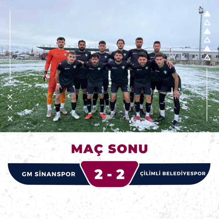 ÇİLİMLİ BELEDİYESPOR DEPLASMANDAN BİR PUAN ÇIKARDI