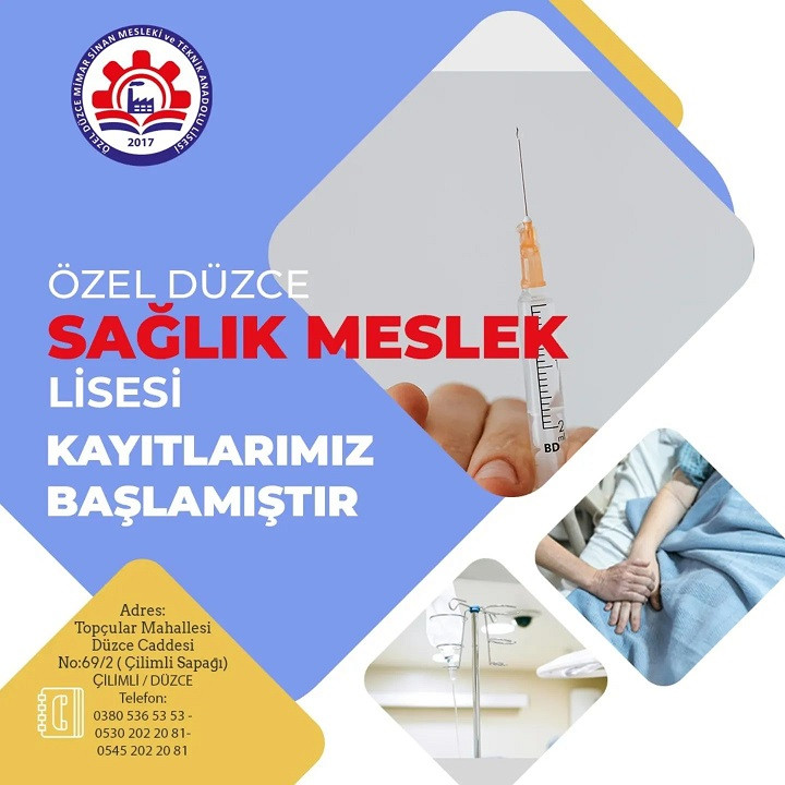 Düzce nin İlk ve Tek Özel Sağlık Meslek Lisesi Sizleri Bekliyor