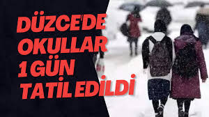 Düzce'de okullar tatil!