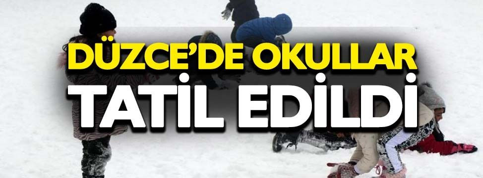 Düzce'de okullar tatil