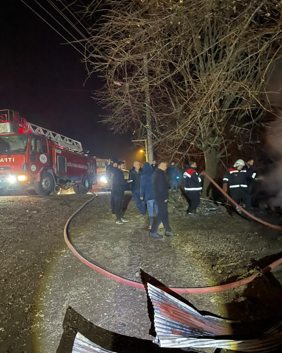 Güzeldere Köyü’nde Samanlık Yangını