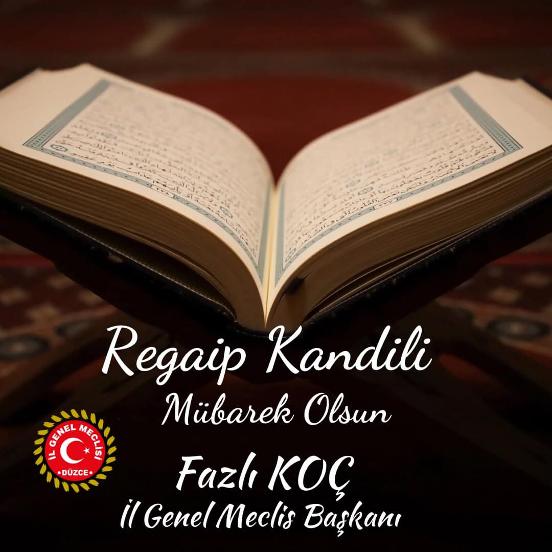 İGM BAŞKANI FAZLI KOÇ TAN,REGAİP KANDİL MESAJI