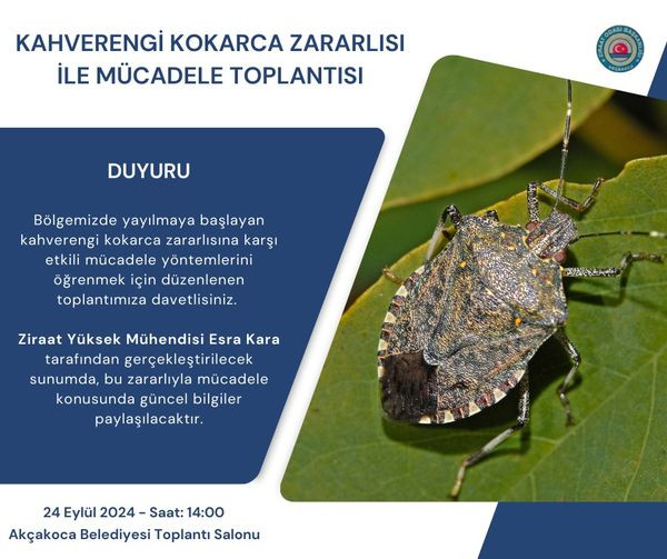 Kokarca ile Mücadele Toplantısı Düzenlenecektir