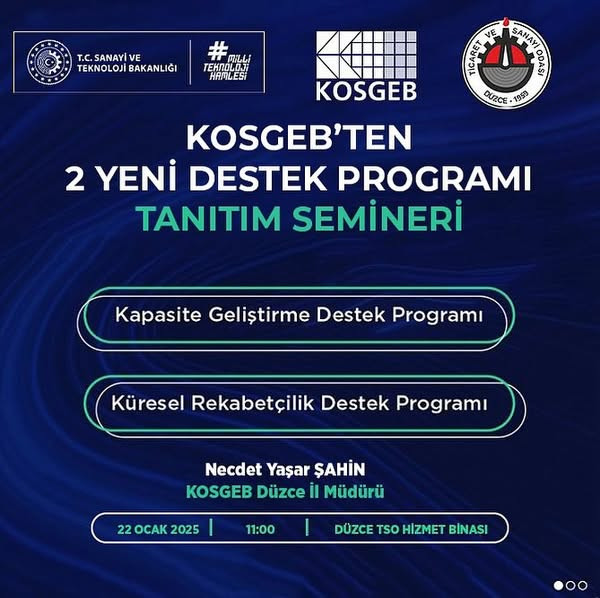 KOSGEB’ten 2 Yeni Destek Programı!